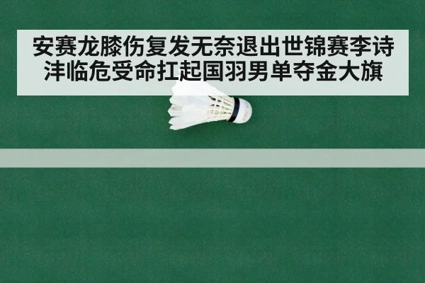 安赛龙膝伤复发无奈退出世锦赛李诗沣临危受命扛起国羽男单夺金大旗